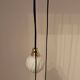 Origami white opaline three-light pendant light