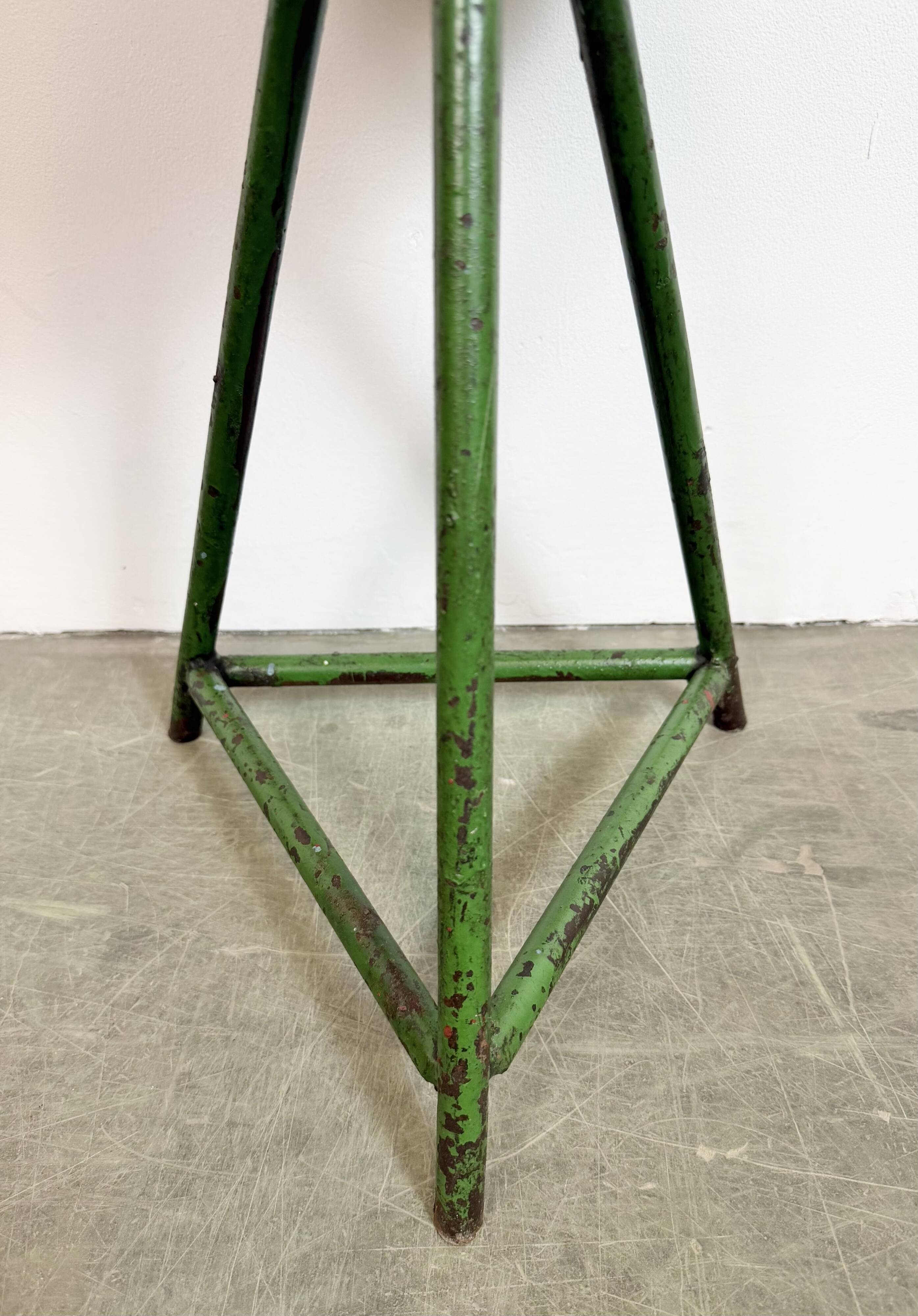 Green Industrial Workshop Stool, 1960s