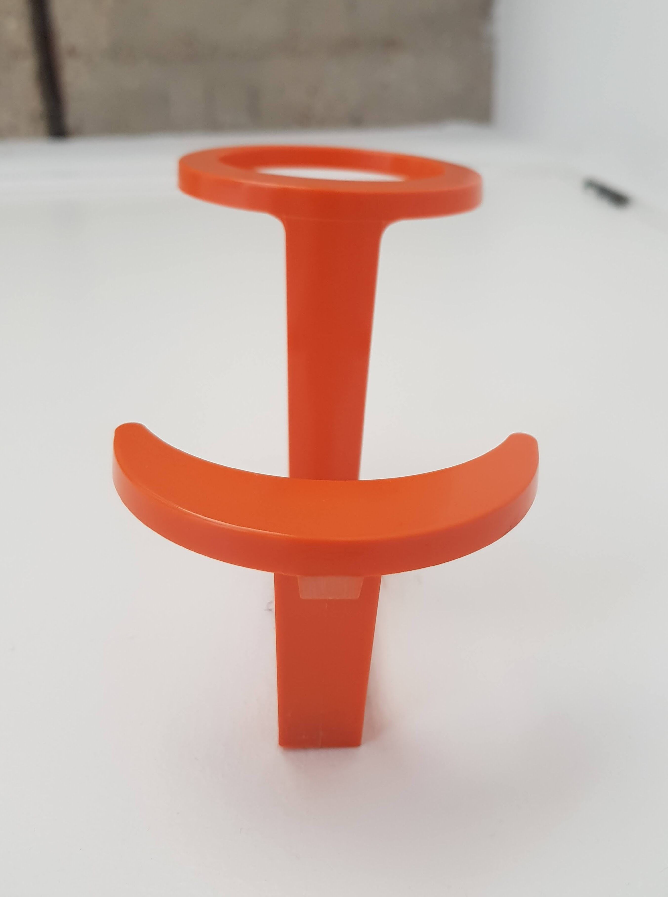 Set of Three Space Age Plastic Orange Wall Hooks by KM Austria, 1960s