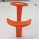 Set of Three Space Age Plastic Orange Wall Hooks by KM Austria, 1960s