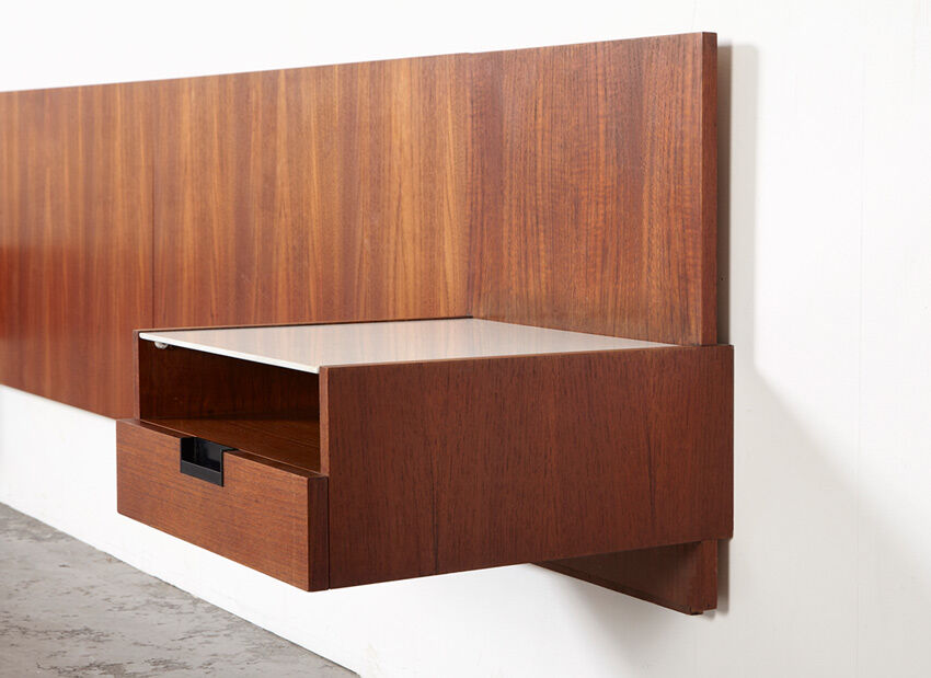 Pair of bed cabinets and headboard Japanese Series by Cees Braakman for Pastoe 1958