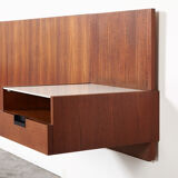 Pair of bed cabinets and headboard Japanese Series by Cees Braakman for Pastoe 1958