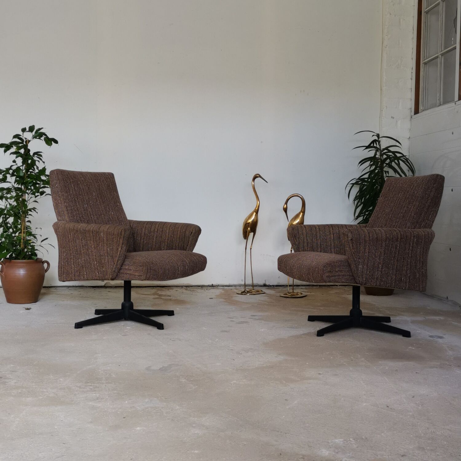 Pair of Czechoslovak swivel chairs year 70