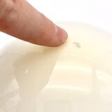 Pair of lamps with wooden base and glass globe, 1970s