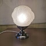 Lampe art déco aux hortensias