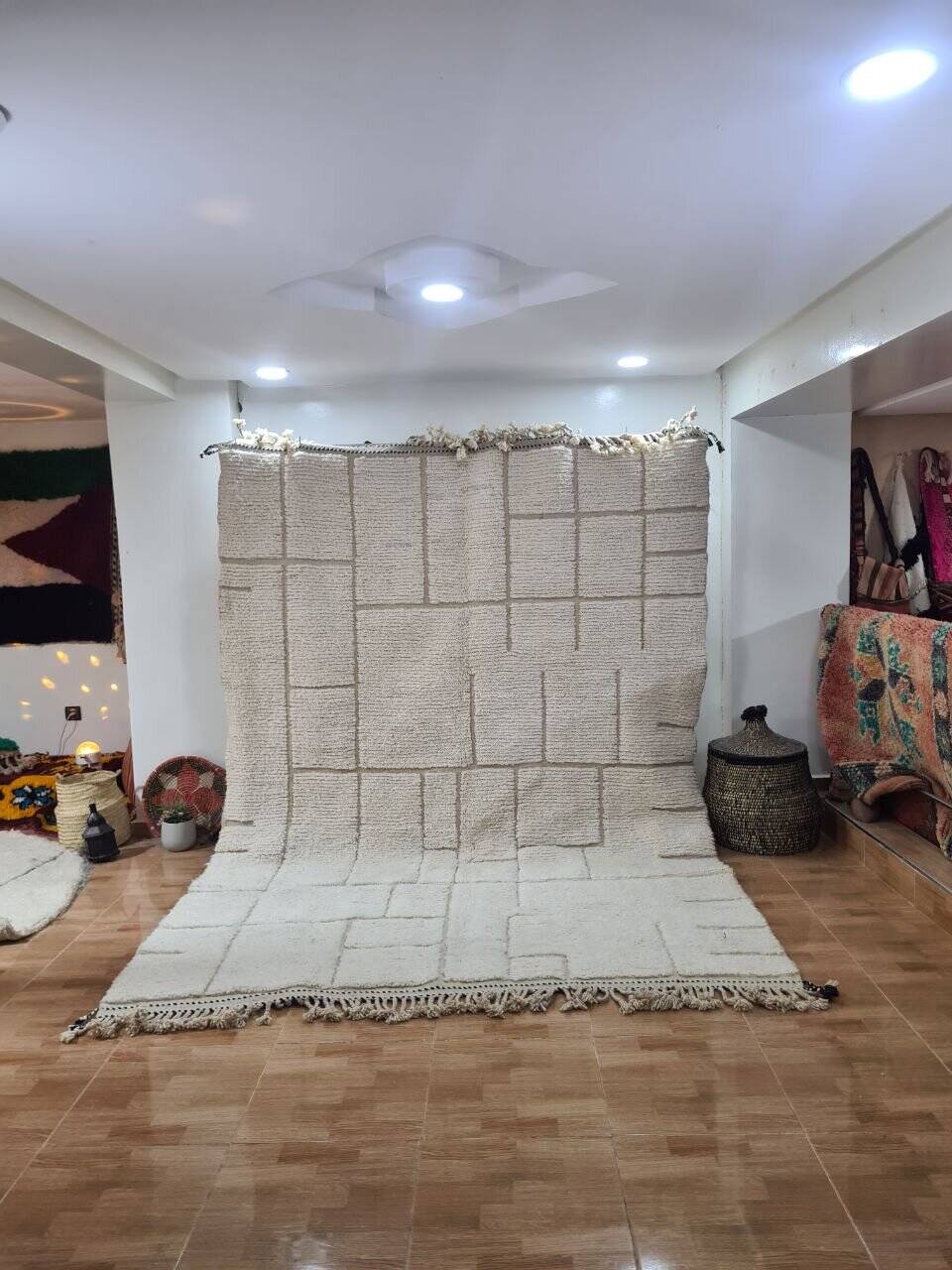 Handmade wool Berber rug 300X200 cm