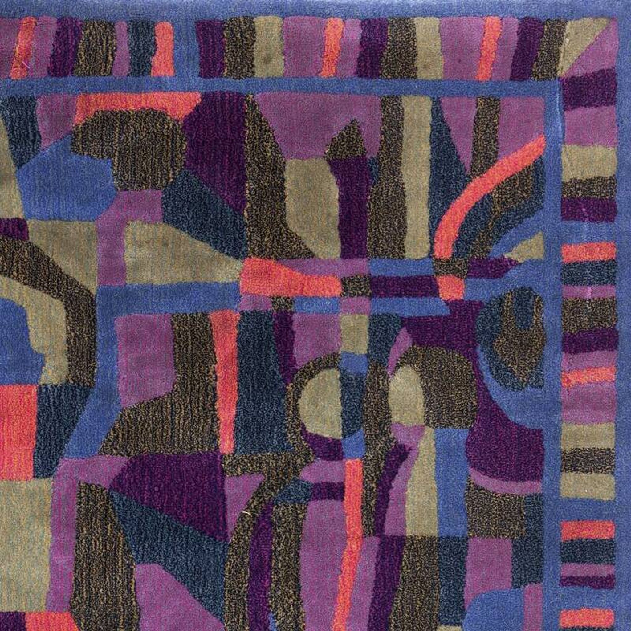1990s Gorgeous Rug by Giorgetto Giugiaro for Paracchi. Pure wool. Made in Italy