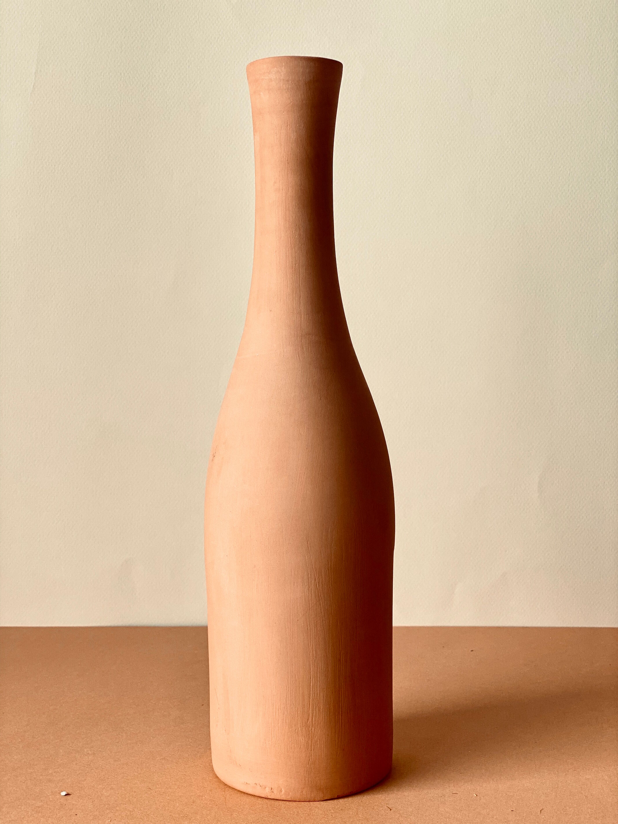 Terracotta bottle vase