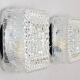 Mid century modern germany cut glass flush mount set 60s