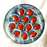 Hand-painted oyster and shellfish presentation plate from Pornic.