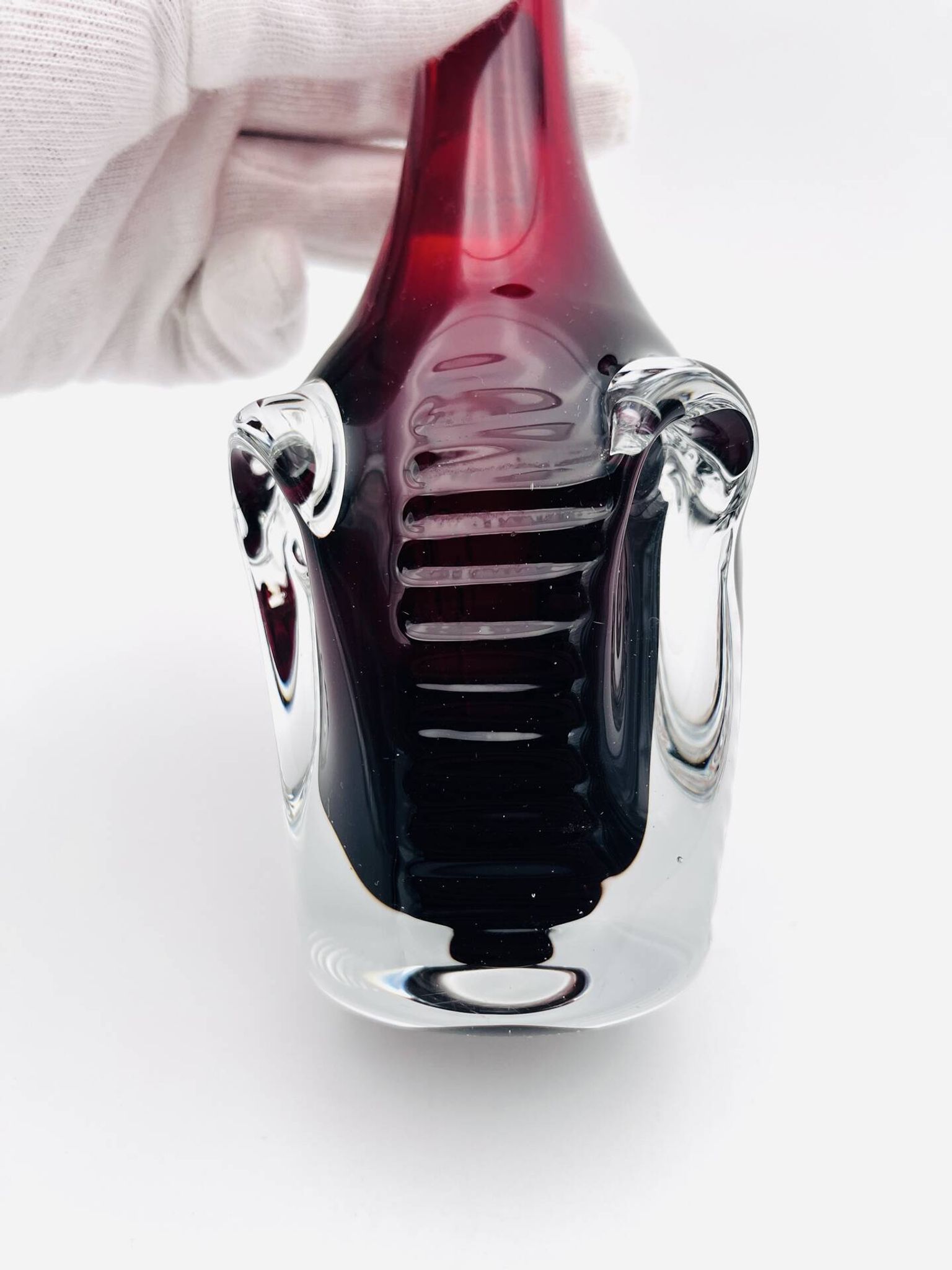 Vase Bo Borgström Åseda Glassworks Jack in the Pulpit Red 31cm 1960