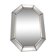 Vintage mirror with brass and wood parcloses