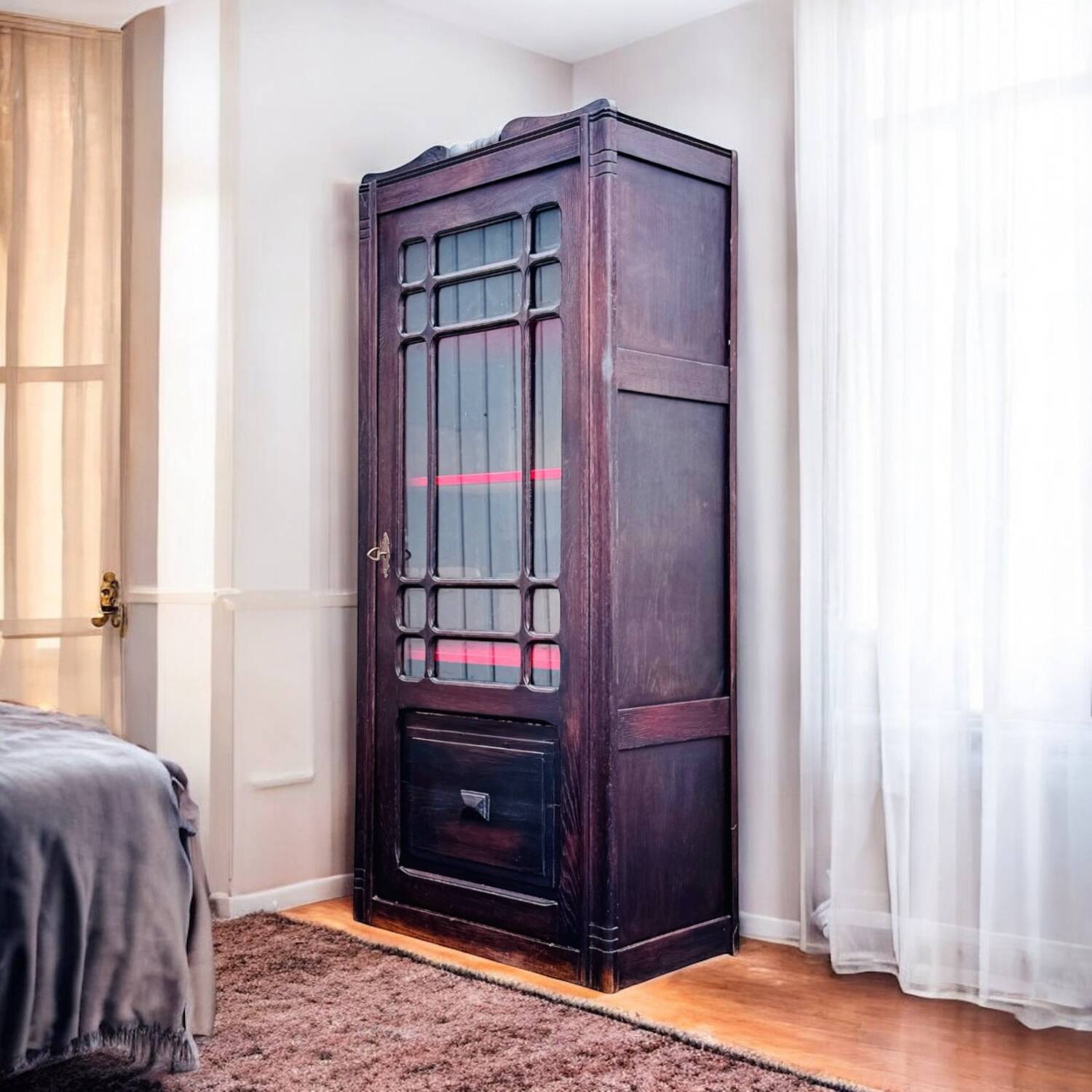 Parisian wardrobe, glass door