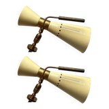 Italian Articulating Sconces, 1950s, Set of 2