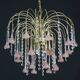 Set of 2 Meryl Streep, Pink Murano Flowers and Crystal Drops Chandelier, 19