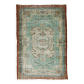 Turkish Anatolian Handmade Vintage Rug 281 cm x 187 cm