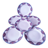 6 Art Deco earthenware dinner plates