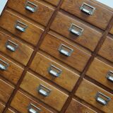 Dutch beech apothecary, filing cabinet, 1950s