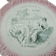 Set de 12 assiettes Digoin Sarreguemines XIXème les fleurs french flowers plates