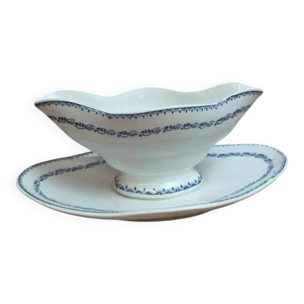 Grande saucière ancienne Gien – Terre de Fer – modèle Dreux