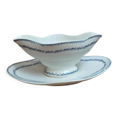 Large antique sauceboat Gien – Ironstone – Dreux model