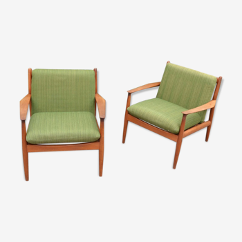 Pair of chairs Grete Jalk edition Glostrup