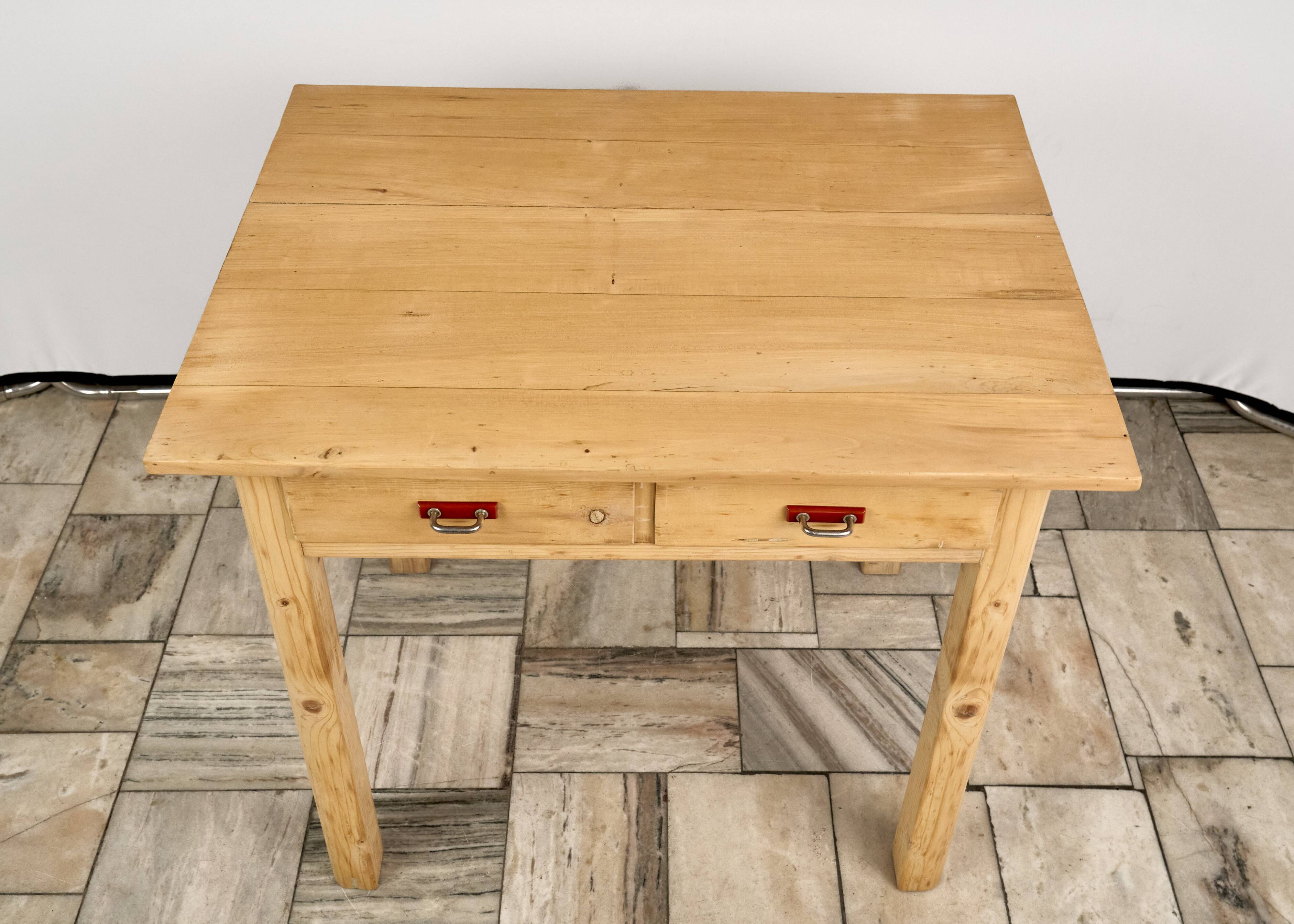 Vintage Wooden Table, 1940s, Czechoslovakia