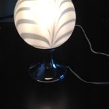 Vintage lamp, chrome and opaline, year 70