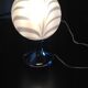 Lampe vintage, chrome et opaline, année 70