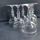 6 verres à eau en cristal léger soufflé, taillé et guilloché