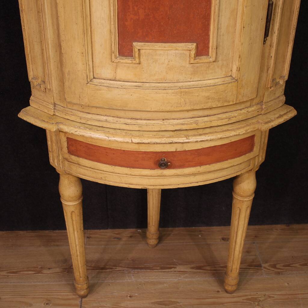Antique Louis XVI lacquered corner cabinet from the 18th century