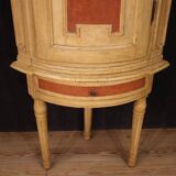 Antique Louis XVI lacquered corner cabinet from the 18th century