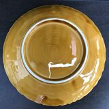 Barbotine dish decorated with fruits, Sarreguemines earthenware