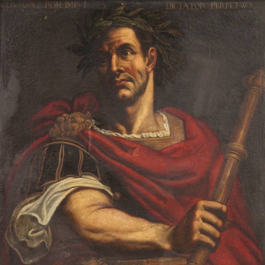 Rare painting portrait of Julius Caesar from the 17th century