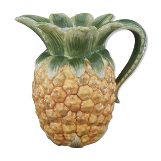 Pichet cruche barbotine ananas