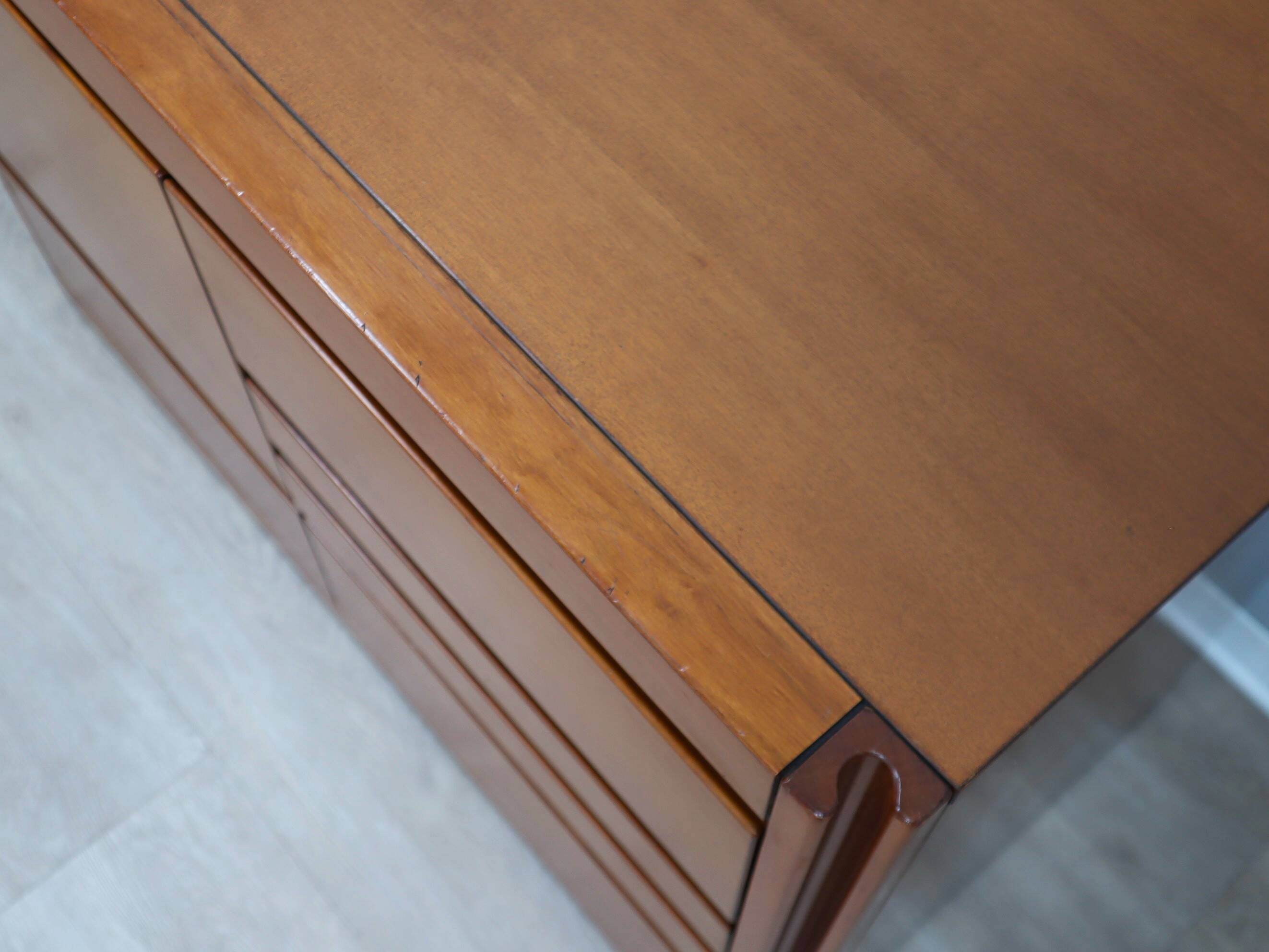 1970s Italian walnut Angelo Mangiarotti 4D series cabinet bar