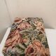 Vintage footrest in wood and fabric