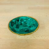 Empty pocket Malachite and brass