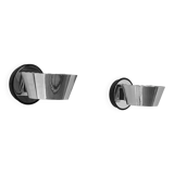 Pair of vintage wall lights, chrome and frosted glass, France, 1970.