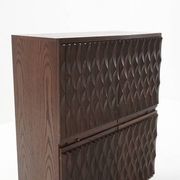 Vintage Brutalist Cabinet in Oak from Maison Aurora, Belgium, 1970s