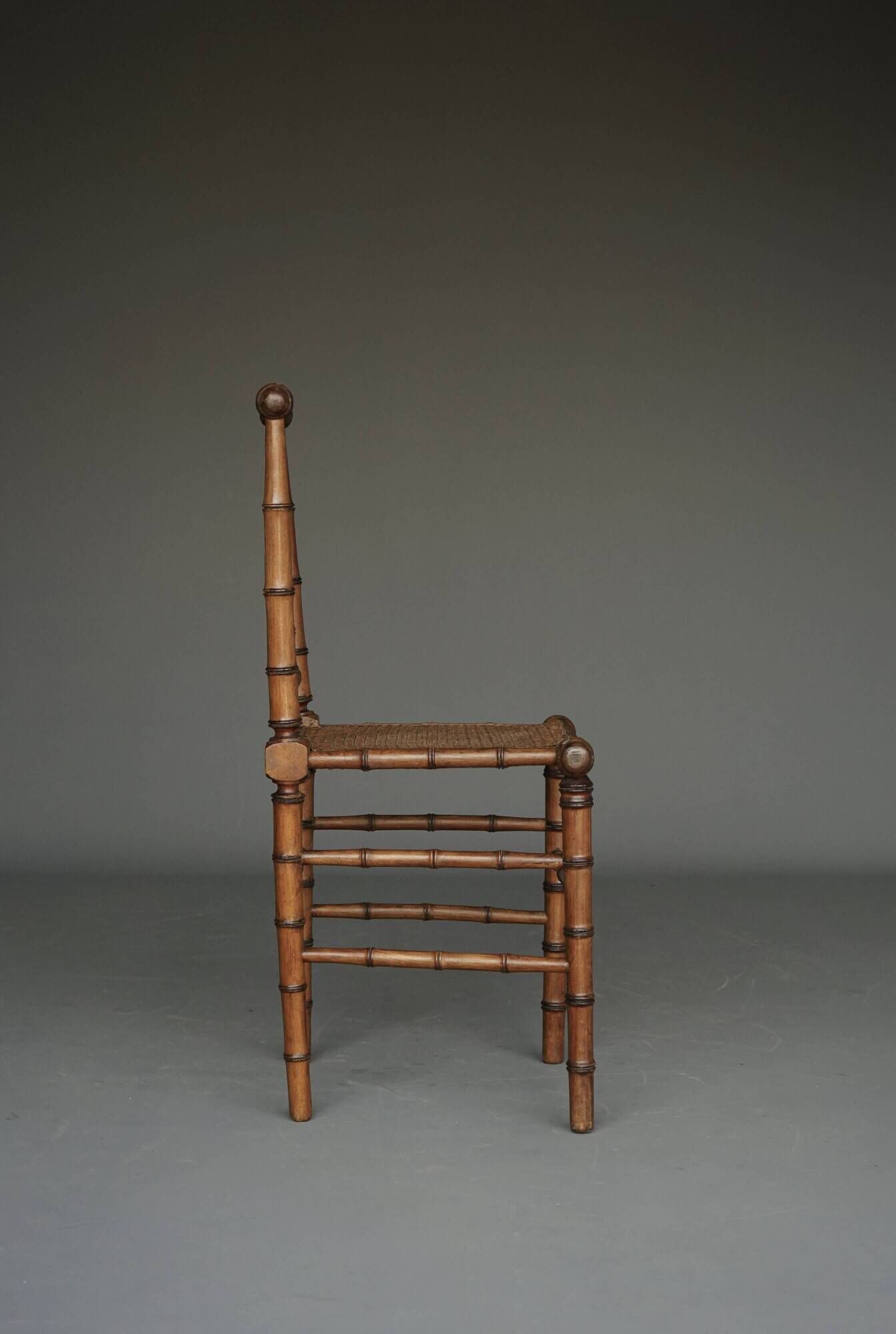 Antique American Faux Bamboo Side Chair. 1880s
