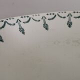 Old compotier iron earth gien green garland 1900-1930