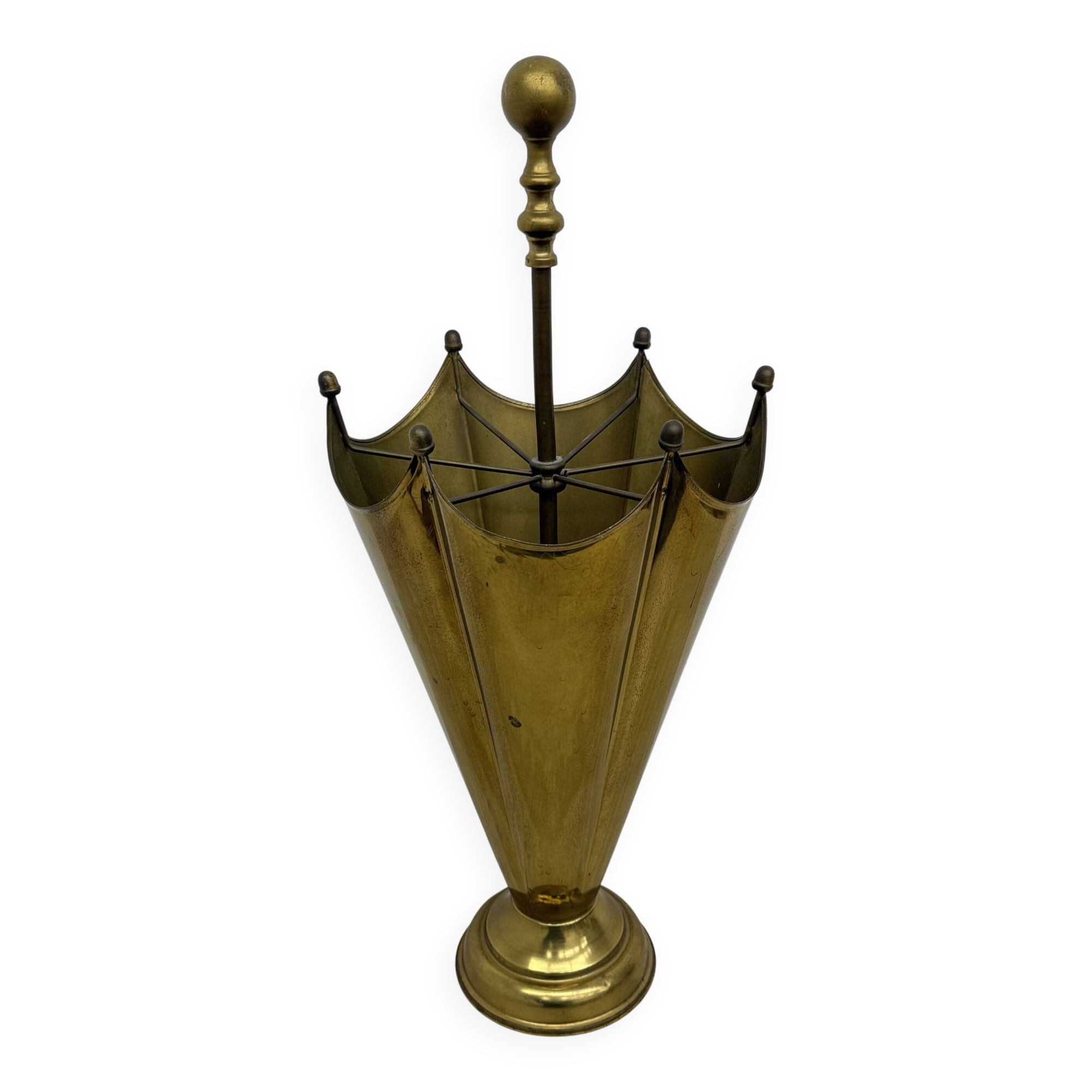 Mid-century design brass umbrella stand , 1970’s