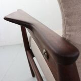 Set of Two Danish Adjustable Wingback Lounge Chairs in Teak by Ib Kofod Larsen