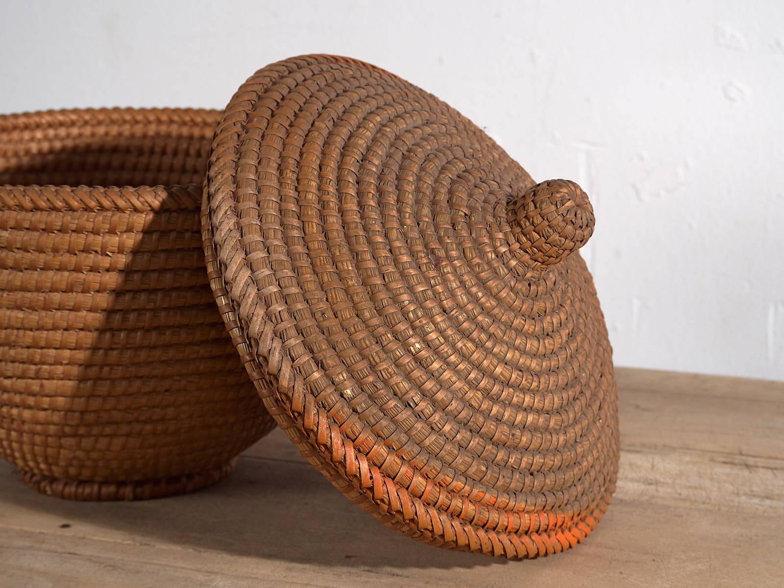 Antique woven rattan basket (c.1920)