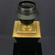 Baccarat, pied de lampe en cristal noir
