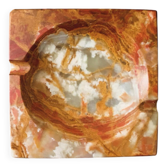 Vintage onyx marble ashtray and catchall.
