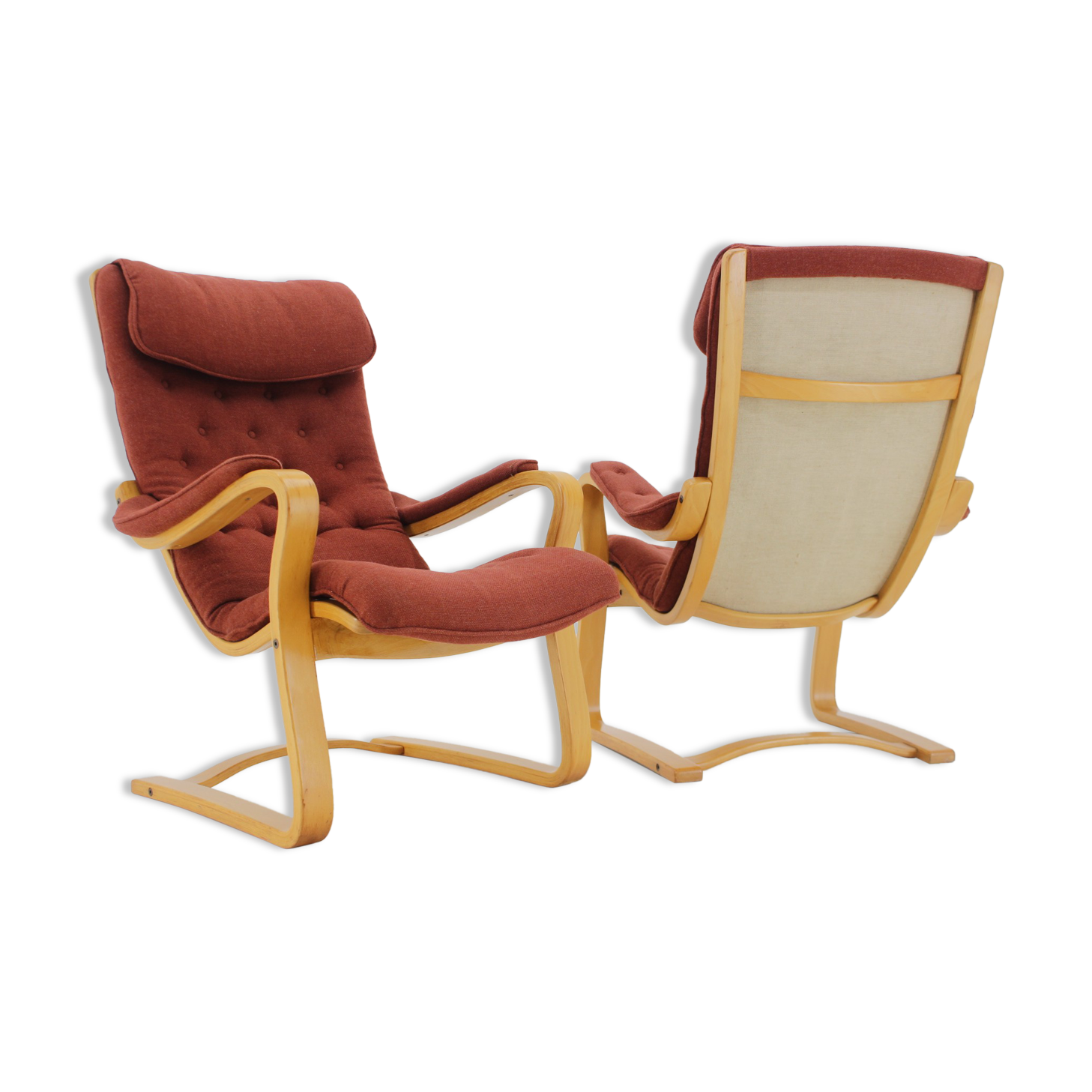 1970s Gustav Axel Berg Pair of 'Peter' Easy Chairs by Bröderna Andersson,Sweden