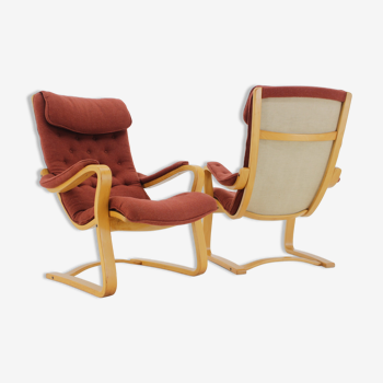 Paire de fauteuils, années 1970 Gustav Axel Berg 'Peter' par Bröderna Andersson, Suède