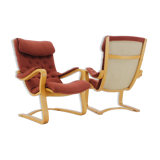 1970s Gustav Axel Berg Pair of 'Peter' Easy Chairs by Bröderna Andersson,Sweden